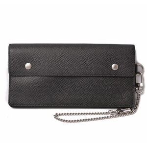 Louis Vuitton wallet chain long Portefeuille Accordon Taiga Ardoise